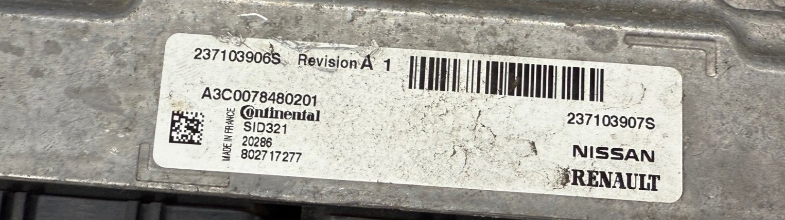 Original File Renault Master III 2,3 DCi 100 KW 136 HP Continental SID321 237103906S A3C0078480201 237103907S Hardware 237103907S Software upgrade 237017135S