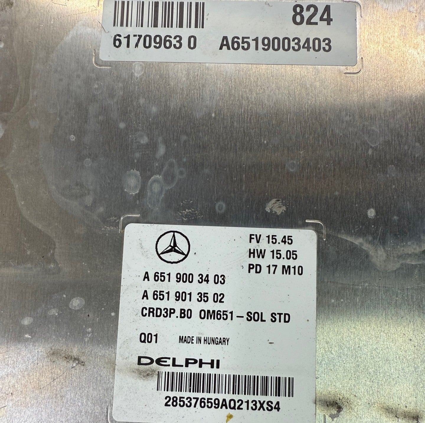 Original Files Mercedes Sprinter W906 2.2 CDi 120 KW , 163 HP Delphi CRD3P.B0 A6519003403 A6519013502 . HW 6519042500 SW 6519026903  Software upgrade 6519036155