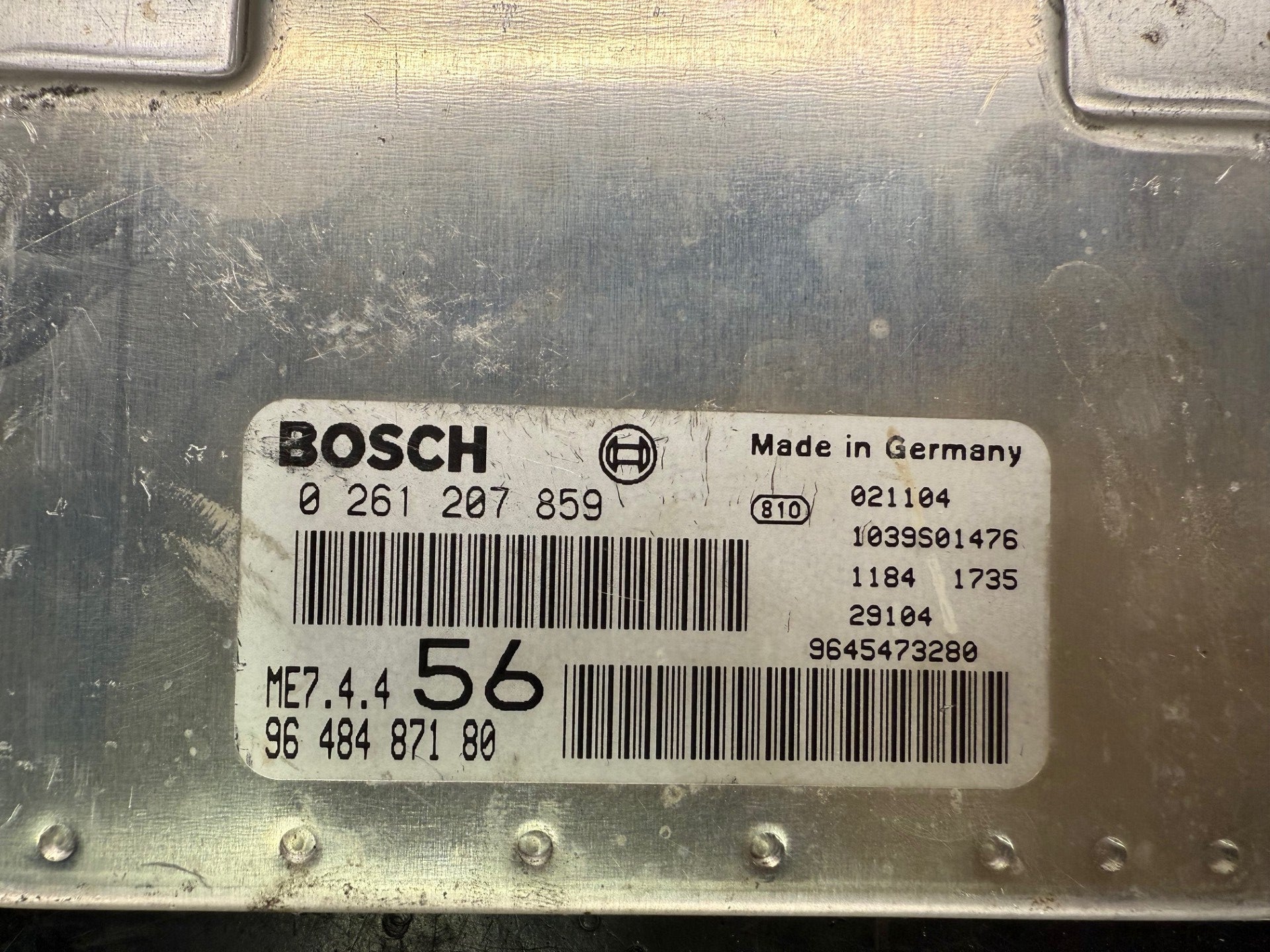 Original Files Peugeot Citroen 1.6 16V Bosch ME7.4.4 0261207859 9648487180 9645473280 , SW 103731018 Software upgrade 9653702080