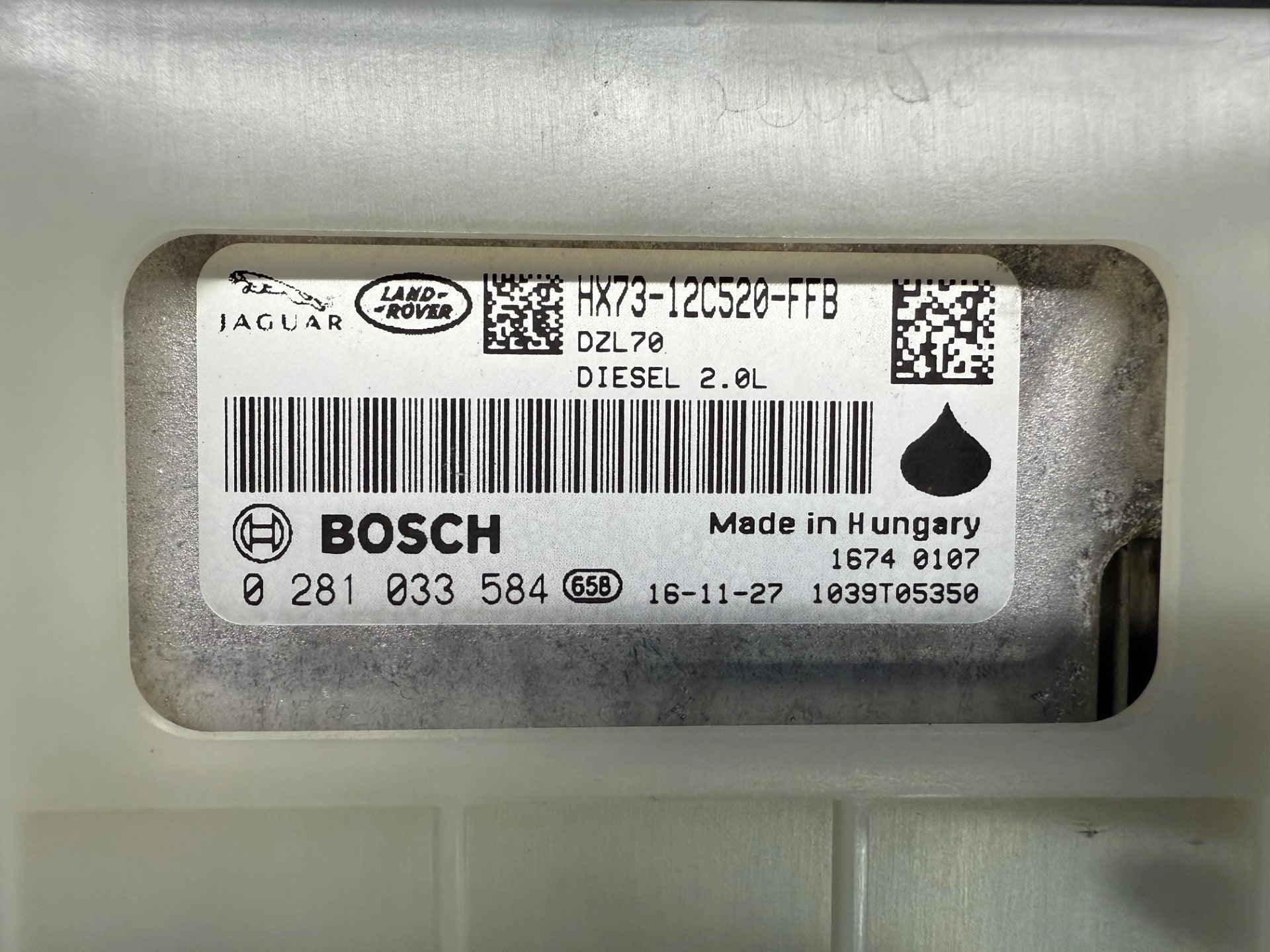 Original Files Land Rover Evoque 2.0 D180 AWD Bosch MEDC17.9 0281033584  HX73-12C520-FFB , Software 10SW011031 , 10SW028779  Hardware GX73-12B684-FAB