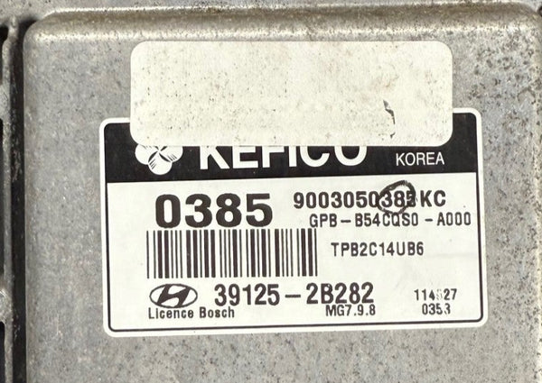 لسيارة Hyundai i20 1.4، بوش كيفيكو MG7.9.8 OEM 39125-2B282، عتاد 900305385، تحديث البرمجيات GPB_B54CQS0_A000