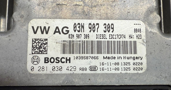 الملفات الأصلية فولكس فاجن باسات أولتراك B8 2.0 BiTDI SCR 4Motion 7AT، بوش EDC17CP74 03N907309، 0281030429 برمجيات 10SW007220 تحديث البرمجيات 03N906026E 2114، محرك R4 2,0I BTD