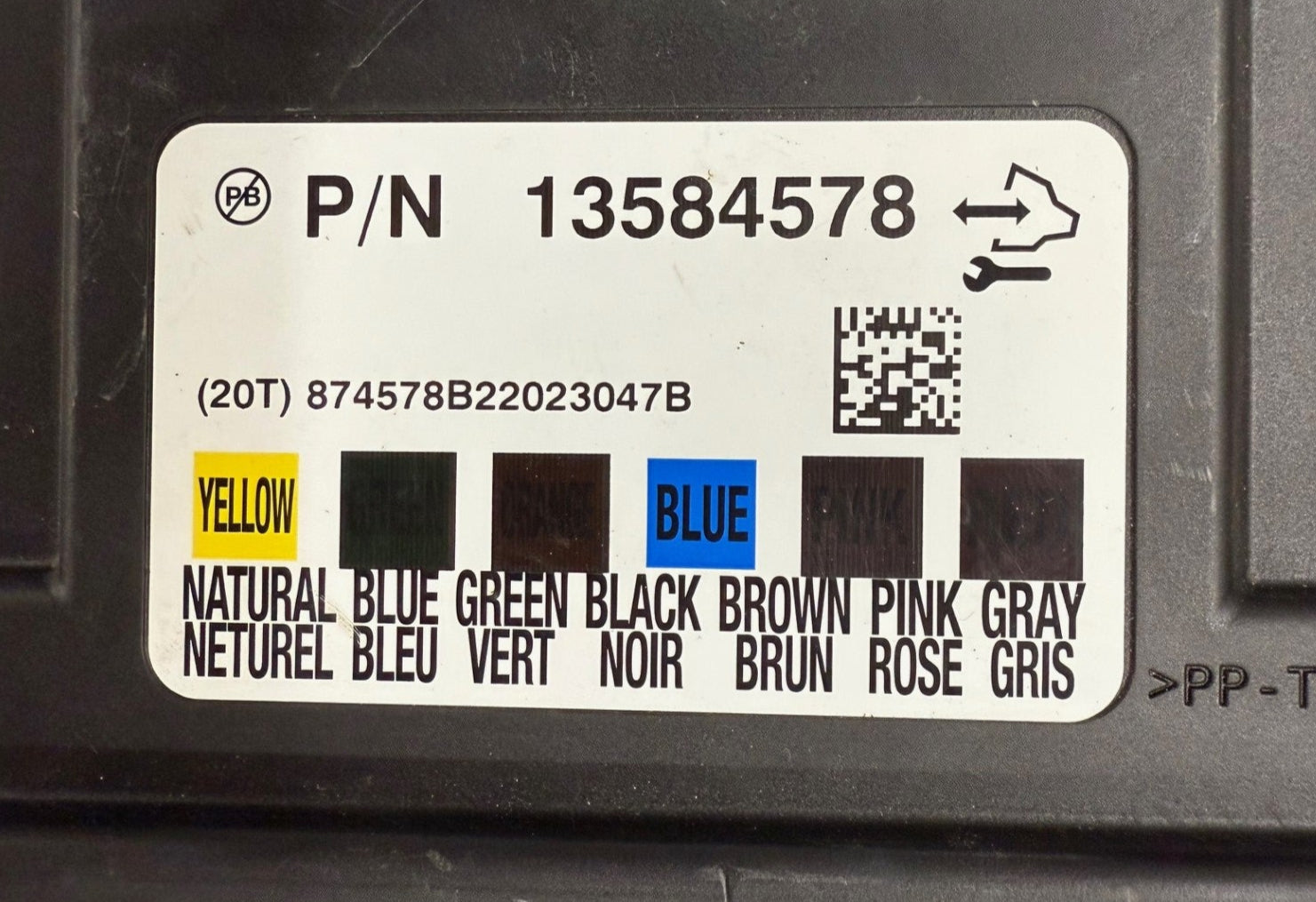 VIRGIN BCM Dump 13584578  ECU Hardware number 13583803 Software part number 13501505 Alpha code AJ