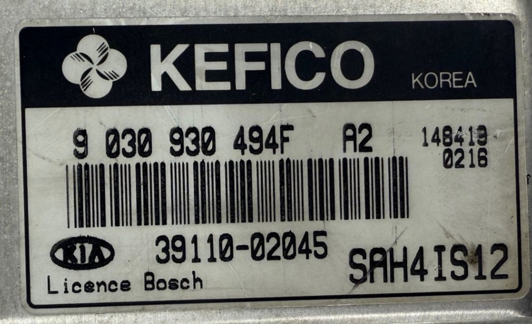 Original Files Picanto 1.1 12V Bosch Kefico M7.9.0 39110-02045 , 9030930494F , Hardware 9030930494  Software  9030930494