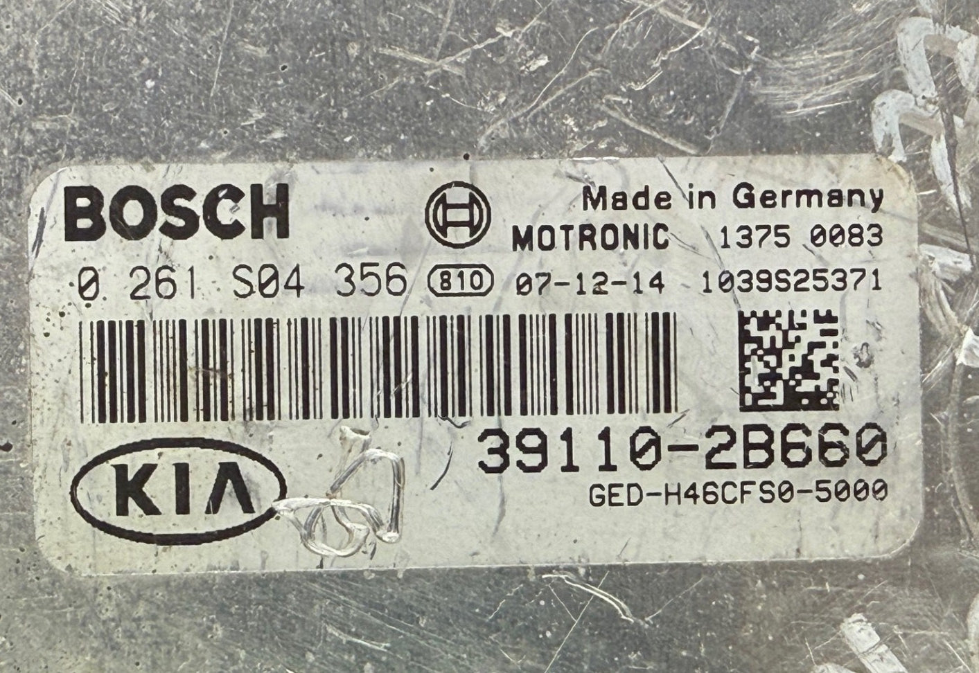 IMMO OFF FILE , Wegfahrsperre Dateien , Kia Ceed 1.6 16V , Bosch M7.9.8 0261S04355 , 39110-2B660 , HW 0261S04356 SW M98C441D  Software upgrade GED_H46CFS0_5000