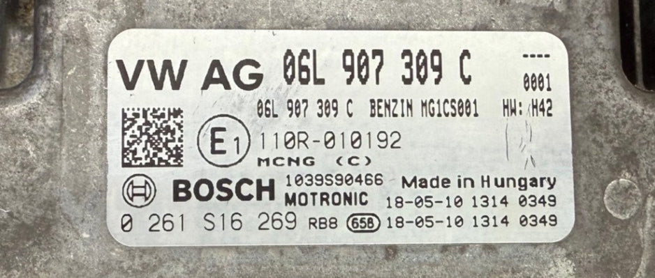 Original Files Audi A4 Avant g.tron 2.0 TFSI S-Tronic , Engine code CVLA 125 KW  170 PS HP  , Bosch MG1CS001  06L907309C  0261S16269  Software  10SW047775  , Software upgrade 8W0907115E  0007