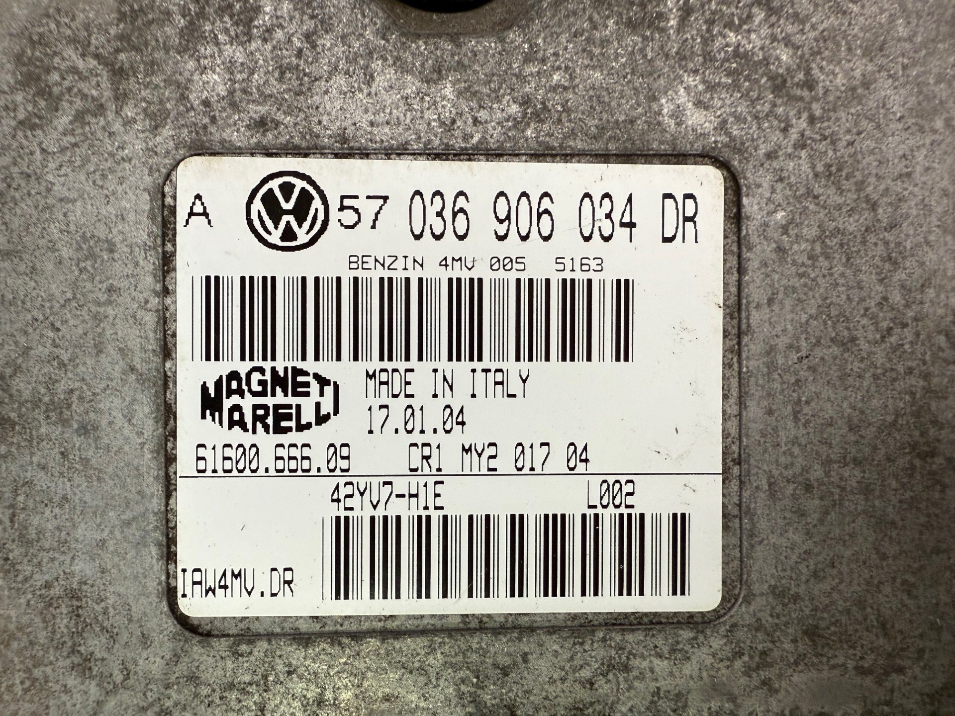 Immo Off File , Wegfahrsperre Dateien VW Golf 4 1.6 , Magneti Marelli 036906034 DR , 036906034DR , 6160066609 , IAW4MV.DR