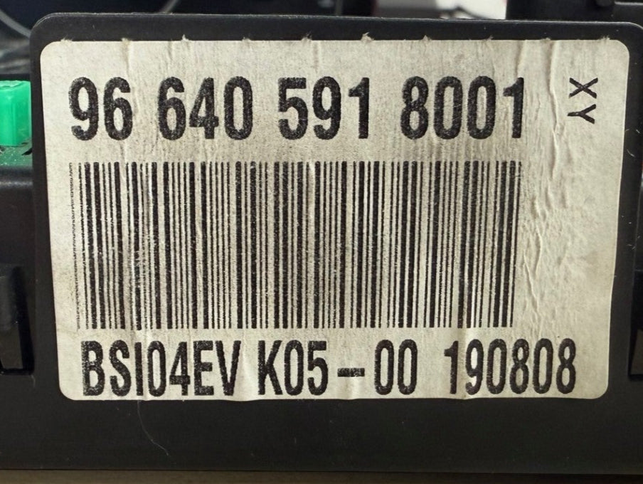 Original Files, Files with IMMO PIN CODE, Citroen C4 BSI BCM BSI04EV K05-00, 966405918001, Johnson Control JC PSA reference 9664058780, PSA Additional number 9664059180 Version 0501