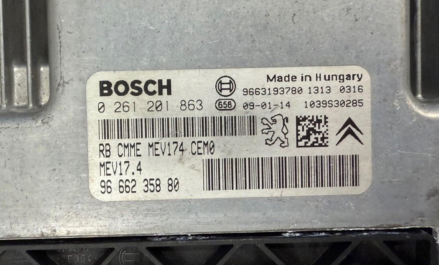 Original Files Peugeot Bosch MEV17.4 Bosch 0261201863  9666235880  HW 9666235880  SW 9663193780  Software upgrade  9666460680