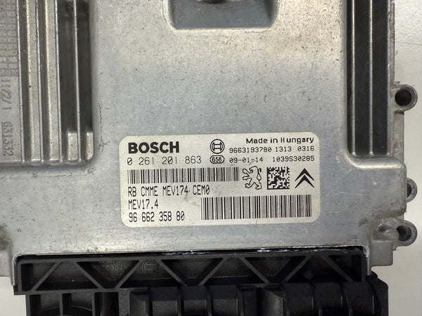 Immo off File , Wegfahrsperre Dateien  Peugeot Bosch MEV17.4 Bosch 0261201863  9666235880  HW: 9666235880  SW: 9663193780 SW upg.: 9666394180