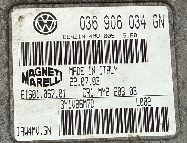 Immo Off File, Immobilizer Files Skoda Fabia Magneti Marelli IAW4MV.GN 036906034GN 61601.067.01