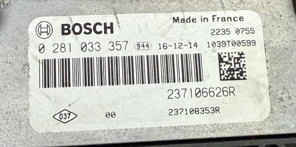 Renault Traffic III 1.6 TDCi Bosch EDC17C84 0281033357  237106626R SW 10SW008509  Software upgrade  237619438R