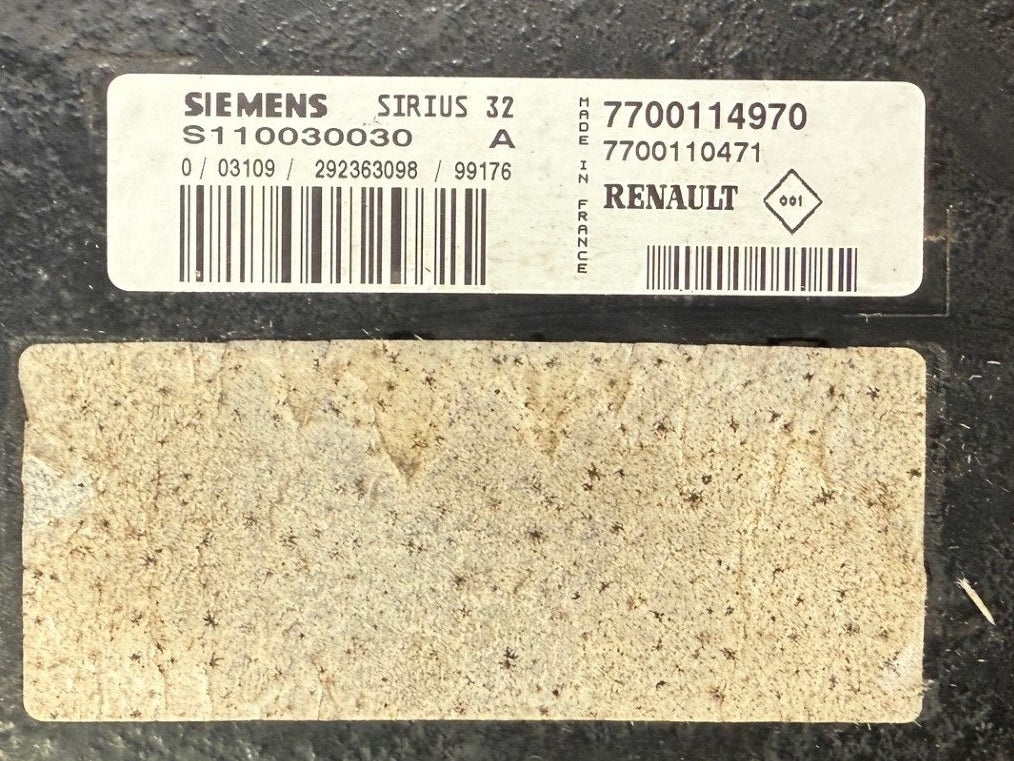 Immo Off File , Wegfahrsperre Dateien  Renault Megane 1.6 Siemens Sirius 32 S1100300A  HW  7700110471  SW  7700114970