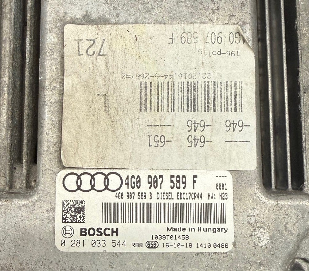 Original Files Audi A7 Sportback 3.0 TDI , 240 KW 326 PS HP , Engine CVUB , Bosch EDC17CP44  4G0907589F , 4G0907589B , SW 10SW035511