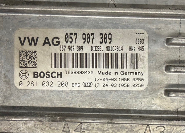 Audi SQ7 4.0 V8 TDI ,320 KW 435 PS HP ,  Bosch MD1CP014 057907309 , 0281032208 , Software upgrade  4M099740