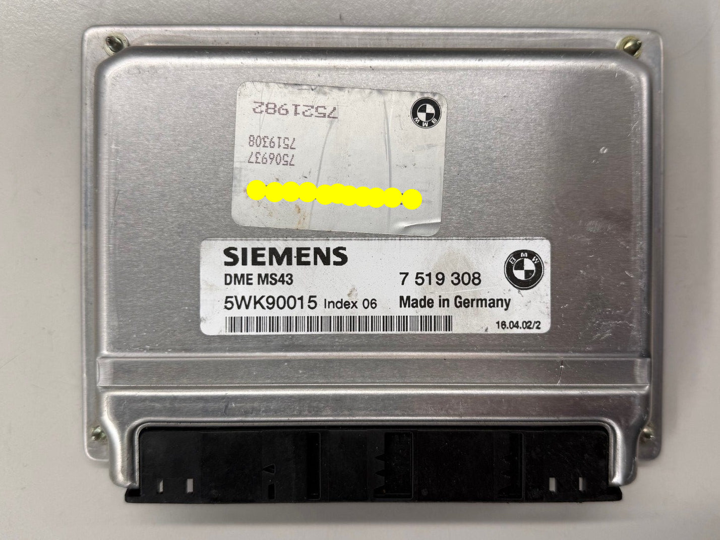 IMMO OFF File BMW E46 330i Siemens DME MS43 7519308 , 7521982 , 7519308 , 7506937 , 5WK90015  Index 06 Software 5000