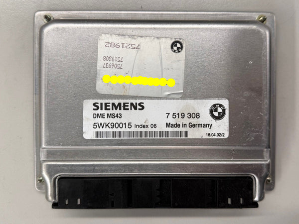 IMMO OFF File BMW E46 330i Siemens DME MS43 7519308 , 7521982 , 7519308 , 7506937 , 5WK90015  Index 06 Software 5000