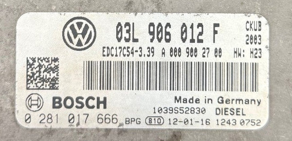 ملفات أصلية لسيارة فولكس فاجن كرافت 2.0 BiTDI، بقوة 120 كيلووات و163 حصان، Bosch EDC17C54، رقم 03L906012F و0281017666 وA0009002700، ترقية برمجيات SW 1037519334، رقم 03L997403H و9980