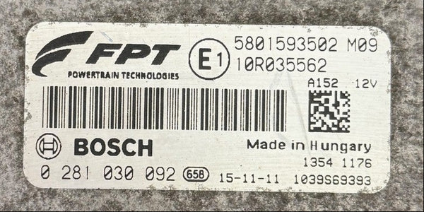 Original Files Iveco Daily 3.0 170 PS HP  , Bosch EDC17CP52 , 5801593502 , 10R035562  , 0281030092  ,  SW 1037530761