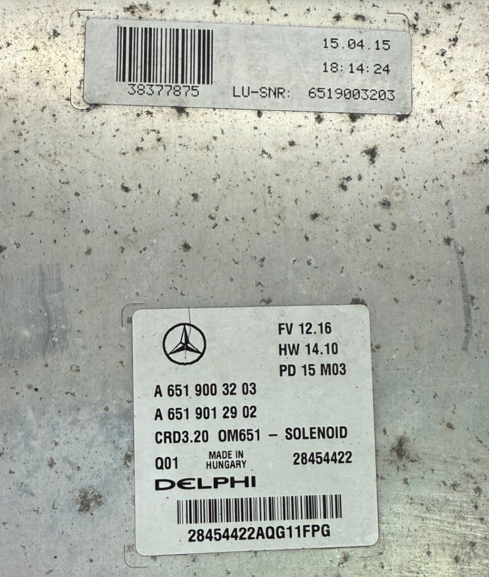 Original Files Mercedes Sprinter 2.2 CDi 120 KW 163 PS HP , Automatic Transmission , HW 6519040700 SW 6519027803 ,   Software upgrade 6519037175